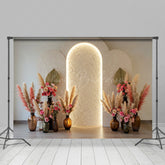 Lofaris Floral Vases White Arch Wall Sweet Wedding Backdrop
